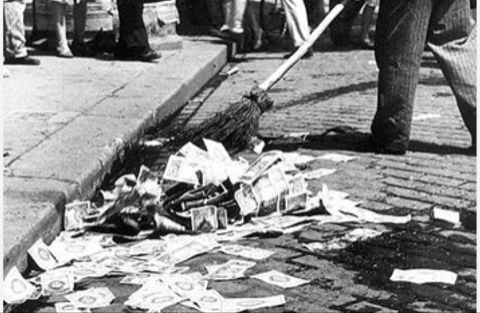 Hiperinflacja w Niemczech - pieniądze bez wartości - 1929 rok